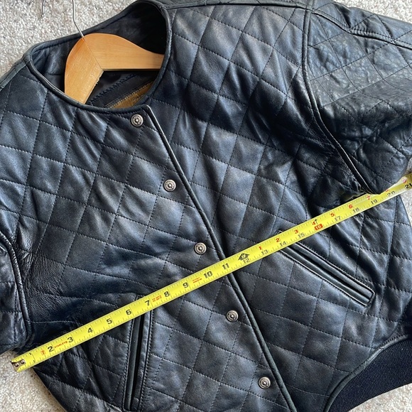 QUILTED LEATHER BOMBER JACKET - Picture 9 of 14